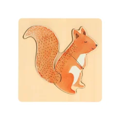 Puzzels|Speelgoed Voor 2 Jaar*DILLE & KAMILLE Puzzel eekhoorn, hout, drie stukjes