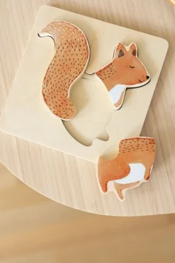 Puzzels|Speelgoed Voor 2 Jaar*DILLE & KAMILLE Puzzel eekhoorn, hout, drie stukjes