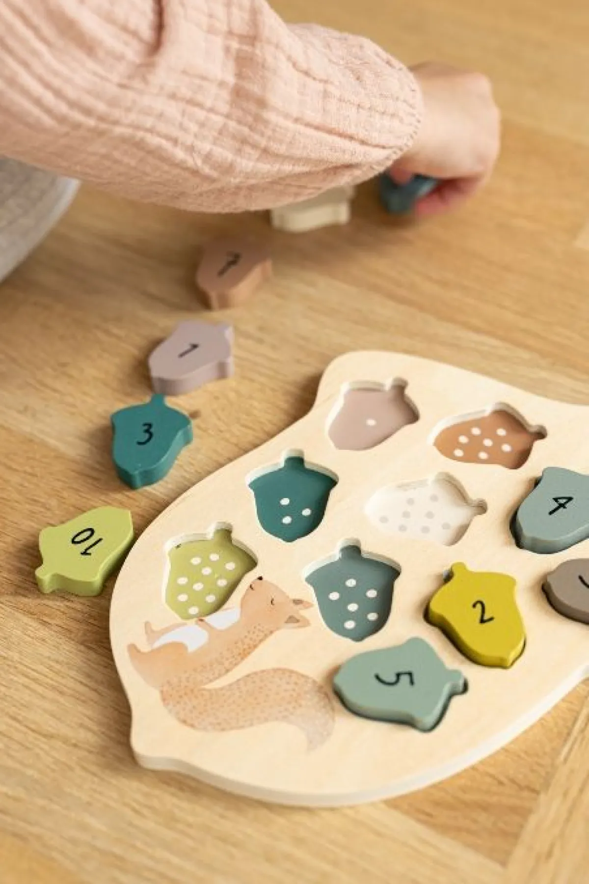 Puzzels|Speelgoed Voor 3 Jaar*DILLE & KAMILLE Puzzel, hout, eikels en eekhoorn