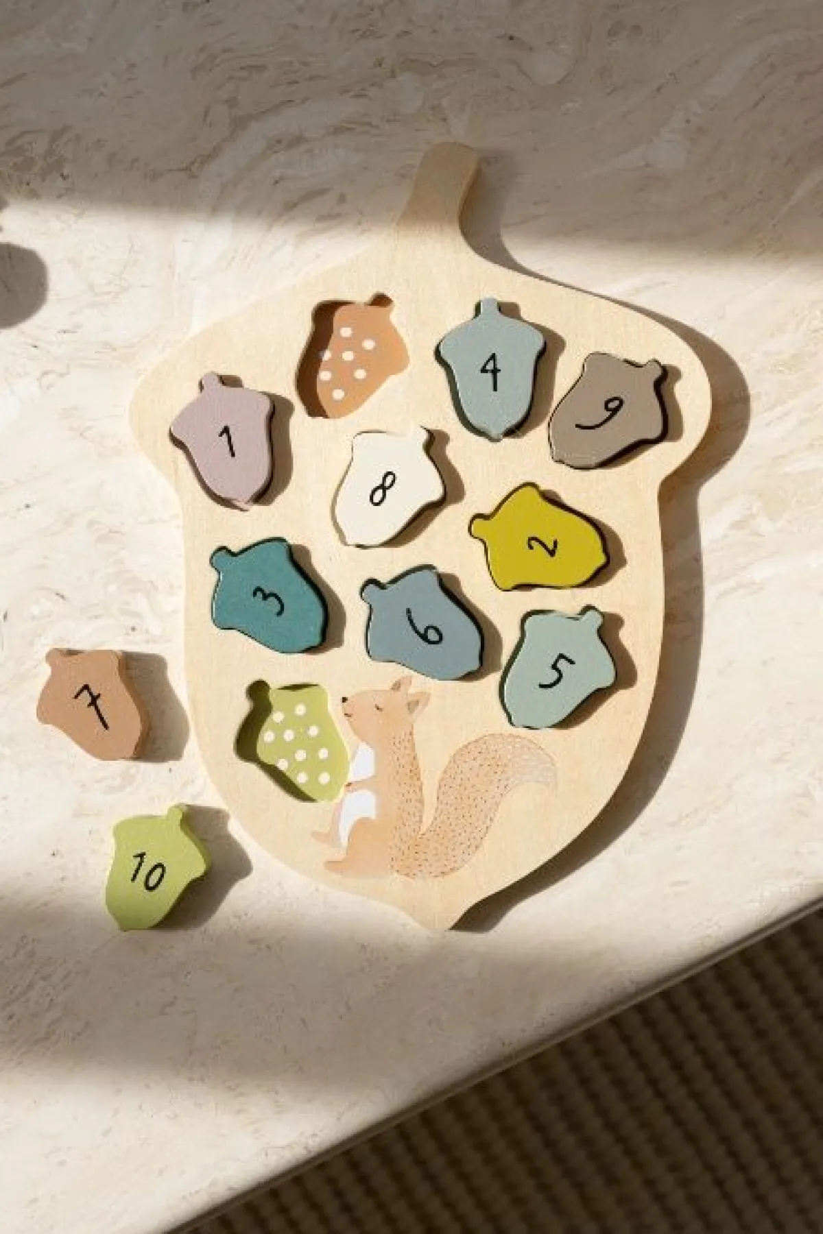 Puzzels|Speelgoed Voor 3 Jaar*DILLE & KAMILLE Puzzel, hout, eikels en eekhoorn