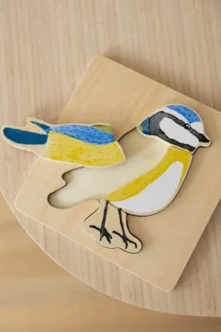 Puzzels|Speelgoed Voor 2 Jaar*DILLE & KAMILLE Puzzel pimpelmees, vier stukjes, hout