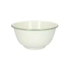Picknick|Serviessets*DILLE & KAMILLE Schaal, emaille, groengrijs/wit, Ø 17 cm