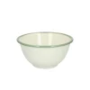 Picknick|Schalen*DILLE & KAMILLE Schaal, emaille, groengrijs/wit, Ø 15 cm