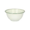 Picknick|Schalen*DILLE & KAMILLE Schaal, emaille, groengrijs/wit, Ø 13,5 cm