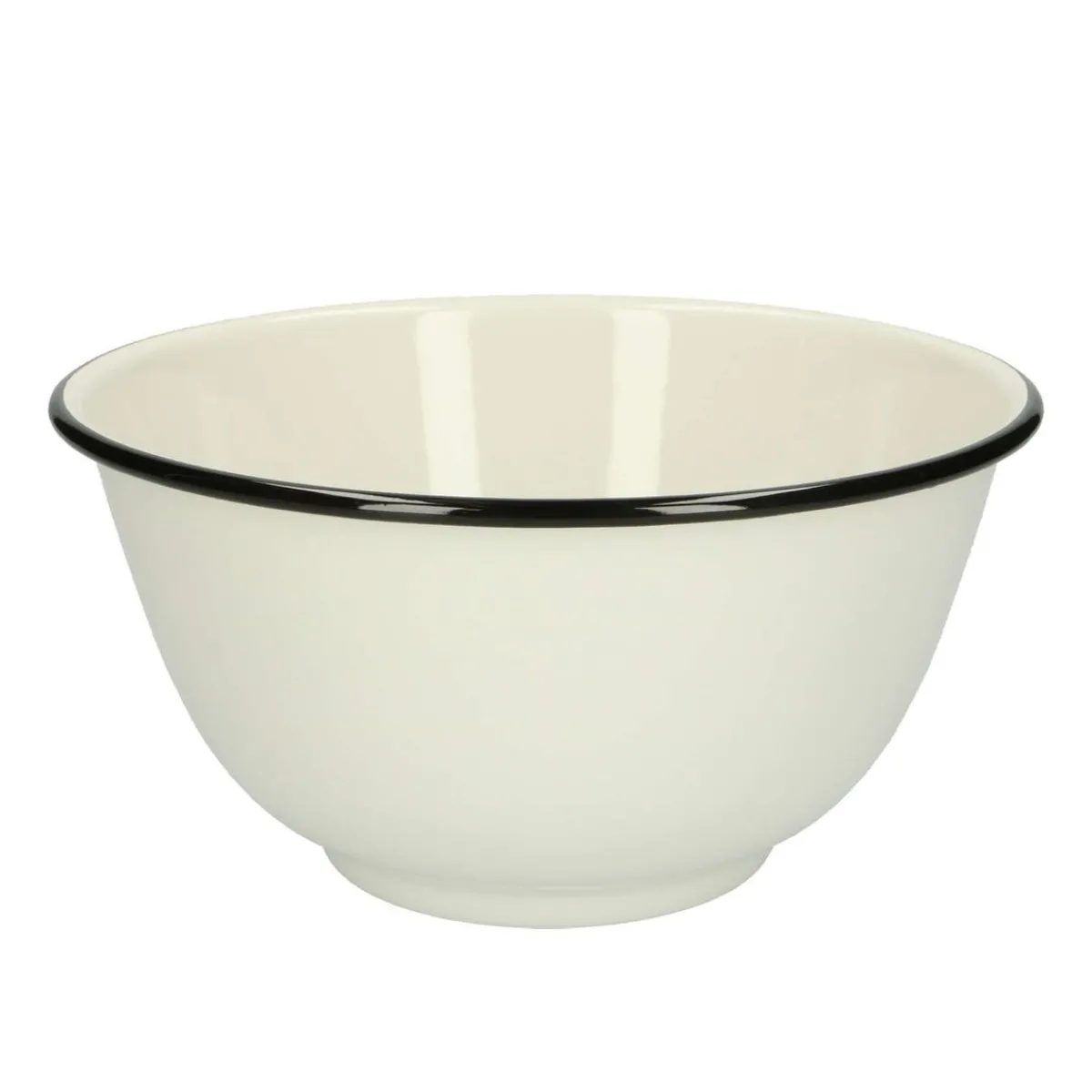 Picknick|Schalen*DILLE & KAMILLE Schaal, emaille, zwart/wit, Ø 21,5 cm