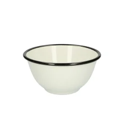 Picknick|Schalen*DILLE & KAMILLE Schaal, emaille, zwart/wit, Ø 15 cm