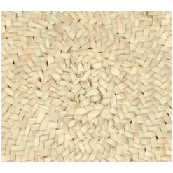 Rieten Manden*DILLE & KAMILLE Schaal, palmblad, 2 handvatten, Ø 50 cm x 10 cm