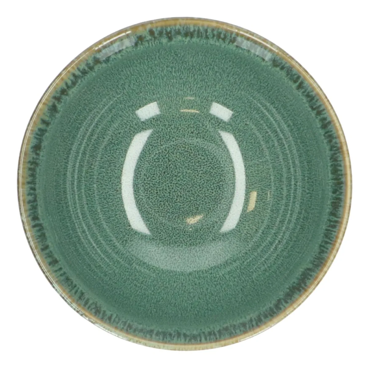 Schalen|Soepkommen*DILLE & KAMILLE Schaal reactieve glazuur, steengoed, groen, Ø 13,5 cm