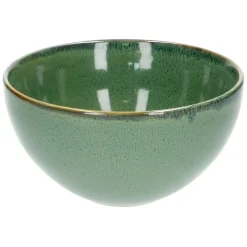 Schalen|Soepkommen*DILLE & KAMILLE Schaal reactieve glazuur, steengoed, groen, Ø 18 cm