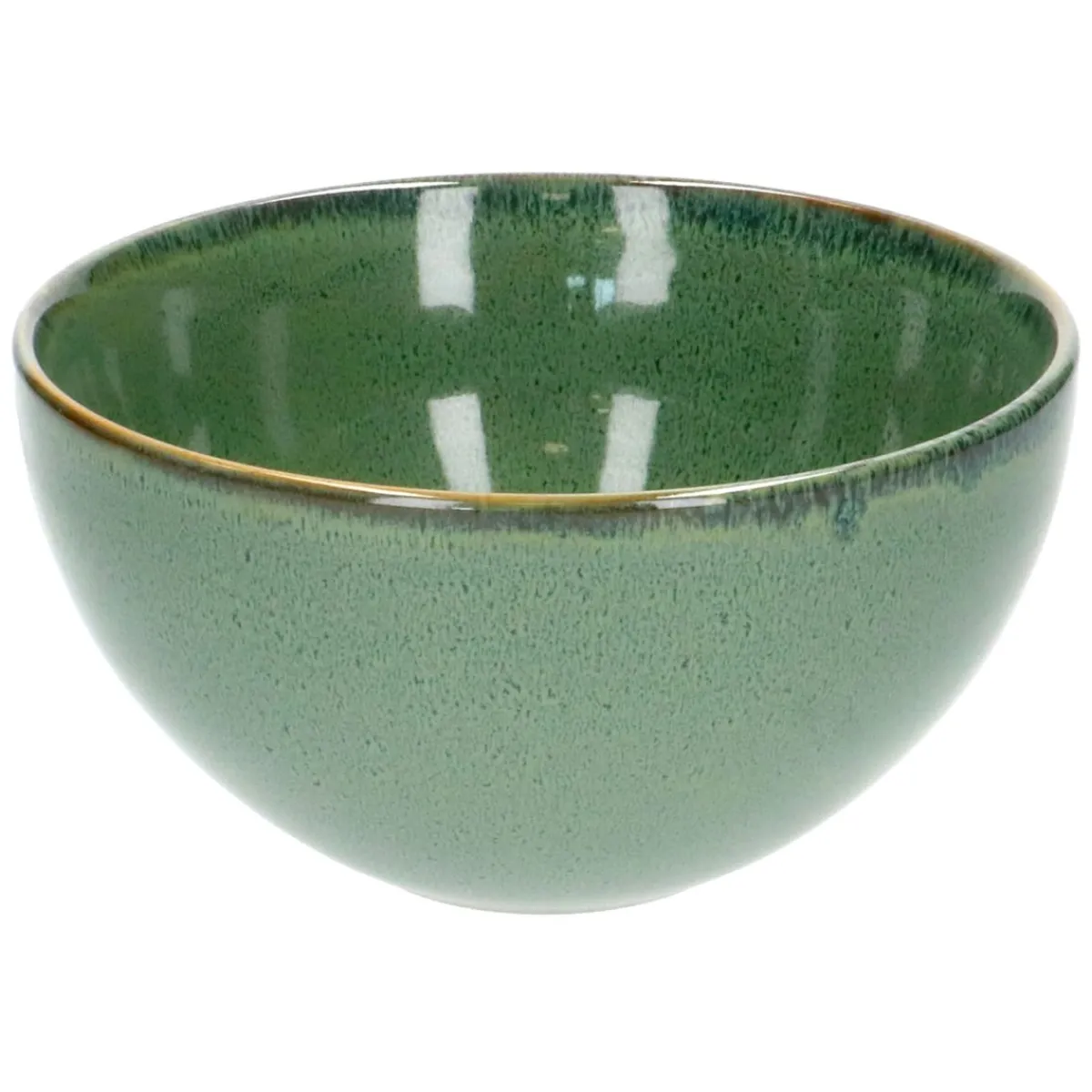 Schalen|Soepkommen*DILLE & KAMILLE Schaal reactieve glazuur, steengoed, groen, Ø 18 cm