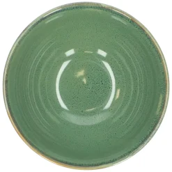 Schalen|Soepkommen*DILLE & KAMILLE Schaal reactieve glazuur, steengoed, groen, Ø 18 cm
