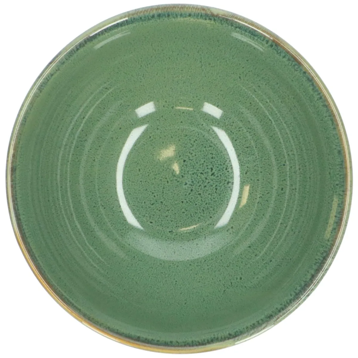 Schalen|Soepkommen*DILLE & KAMILLE Schaal reactieve glazuur, steengoed, groen, Ø 18 cm