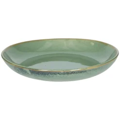 Schalen|Serviessets*DILLE & KAMILLE Schaal reactieve glazuur, steengoed, groen, Ø 31 cm