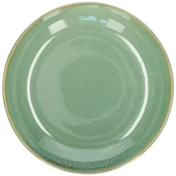 Schalen|Serviessets*DILLE & KAMILLE Schaal reactieve glazuur, steengoed, groen, Ø 31 cm