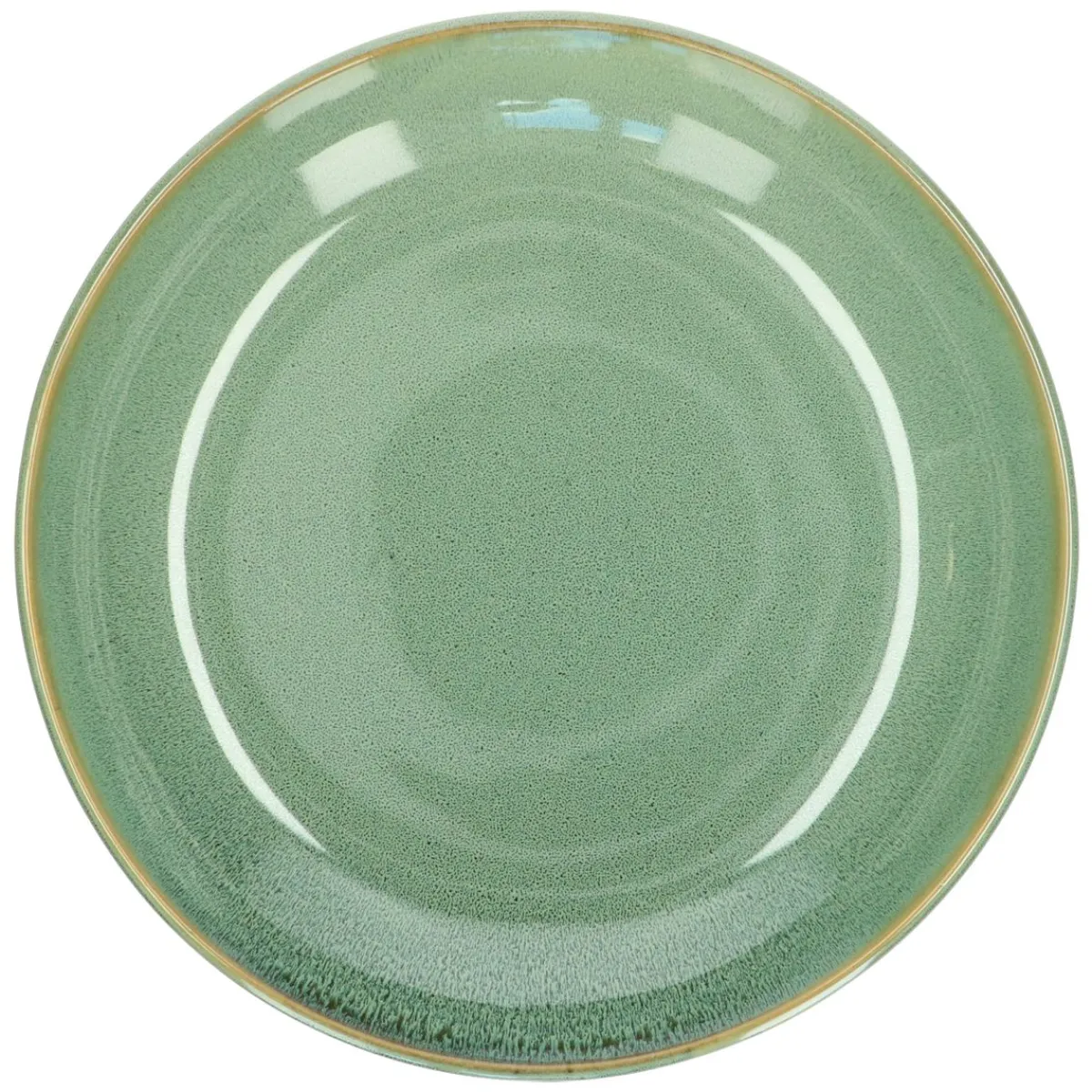 Schalen|Serviessets*DILLE & KAMILLE Schaal reactieve glazuur, steengoed, groen, Ø 31 cm