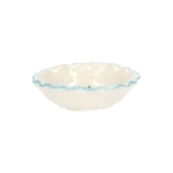 Schalen|Serviessets*DILLE & KAMILLE Schaaltje, steengoed, blauwe tulp, Ø 9 cm