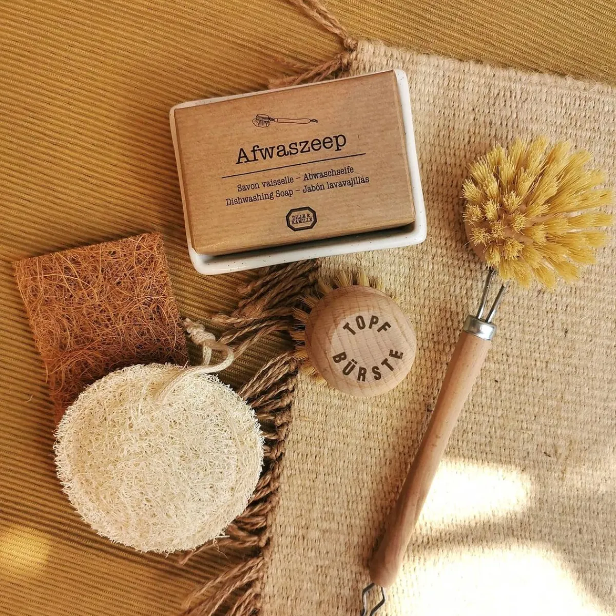 Borstels*DILLE & KAMILLE Schuurspons, kokosvezel
