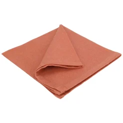 Servetten*DILLE & KAMILLE Servet, GOTS bio-katoen, roestbruin, 40 x 40 cm
