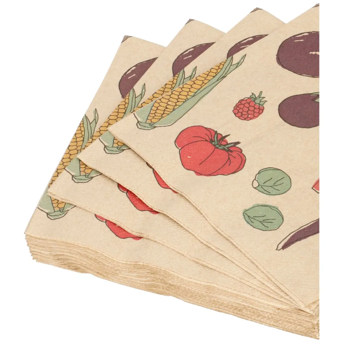 Servetten*DILLE & KAMILLE Servetten, papier, groente, 33 x 33 cm, 20 stuks