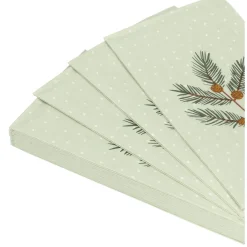 Servetten*DILLE & KAMILLE Servetten, papier, kerstgroen, 43x33 cm, 20 stuks