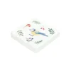 Servetten*DILLE & KAMILLE Servetten, papier, kerstgroen en vogel, 25 x 25 cm, 20 stuks