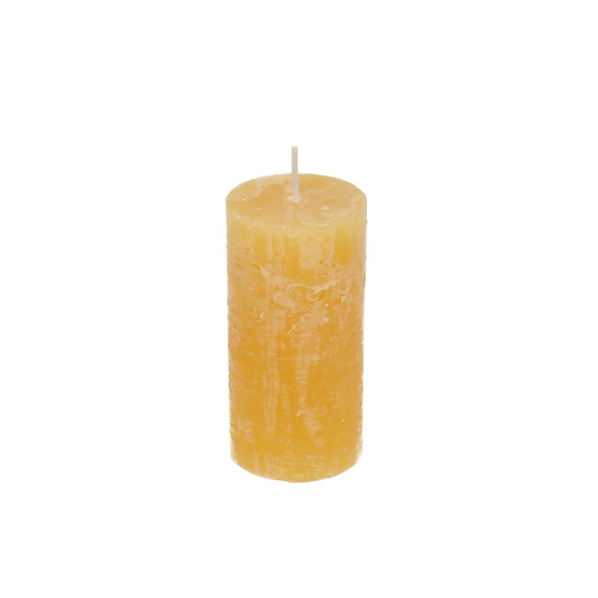 Tinten En Texturen|Herfst Decoratie*DILLE & KAMILLE Stompkaars, geel, 6 x 12 cm
