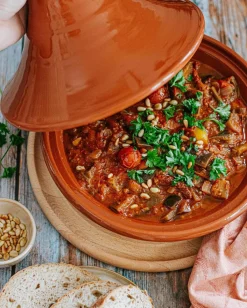 Ovenschalen*DILLE & KAMILLE Tajine, rood aardewerk, 2-4 personen,  Ø 24 cm