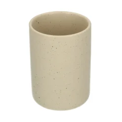 Badkameraccessoires*DILLE & KAMILLE Tandenborstelbeker, beige spikkel, keramiek