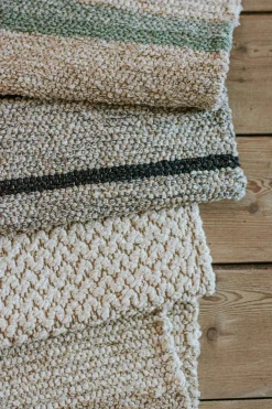 Tapijten*DILLE & KAMILLE Tapijt, gerecycled katoen, beige streep multicolor, lang