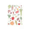 Vaatdoeken*DILLE & KAMILLE Theedoek, bio-katoen, fruit en groente 50 x 70 cm