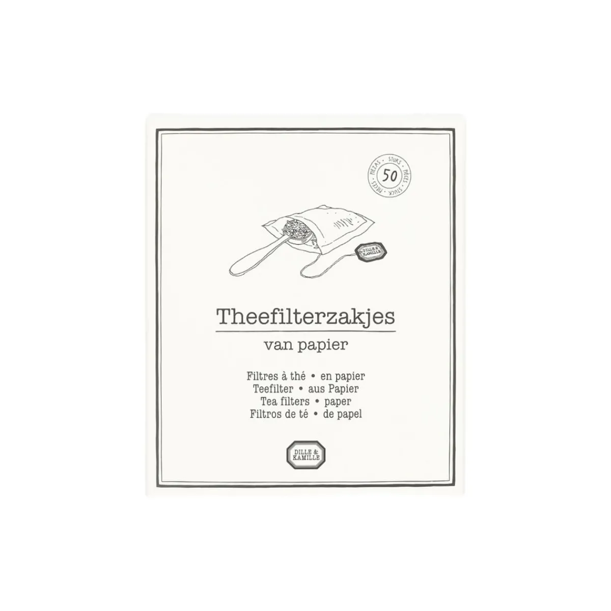 Pannen Vol Smaak|Theezeefjes, Filters & Thee-Ei*DILLE & KAMILLE Theefilterzakjes, papier, 50 stuks