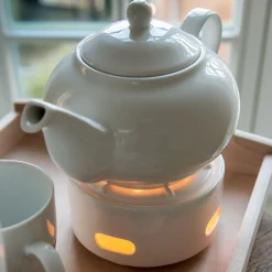 Theepotten|Serviessets*DILLE & KAMILLE Theepot 'Cameo', porselein, 1,2 liter