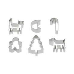 Uitsteekvormpjes*DILLE & KAMILLE Uitsteekvorm voor kerstkoekjes, rvs, set van 6