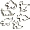 Uitsteekvormpjes*DILLE & KAMILLE Uitsteekvormen voor Dinosauruskoekjes, RVS, set van 6 stuks