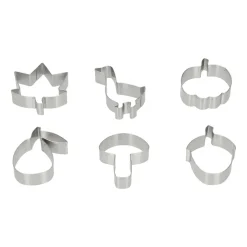 Uitsteekvormpjes*DILLE & KAMILLE Uitsteekvormpjes, rvs, set van 6 herfstfiguren