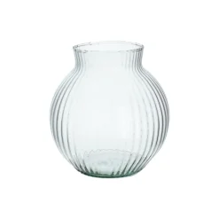 Vazen*DILLE & KAMILLE Vaas, gerecycled glas, transparant, Ø17CM
