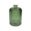 Herfst Decoratie|Vazen*DILLE & KAMILLE Vaas, groen glas, geribbeld, 23 cm