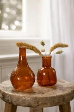 Tinten En Texturen|Vazen*DILLE & KAMILLE Vaasje, gerecycled glas, terracotta