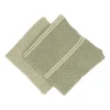 Schotelvodden*DILLE & KAMILLE Vaatdoekjes, gebreid katoen, lindegroen, 2 stuks 25 x 25 cm