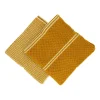 Schotelvodden*DILLE & KAMILLE Vaatdoekjes, gebreid katoen, okergeel, 2 stuks, 25 x 25 cm