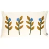 Herfst Decoratie|Warm Wonen*DILLE & KAMILLE Velours kussen, bio-katoen, takjes, off white, 30 x 50 cm