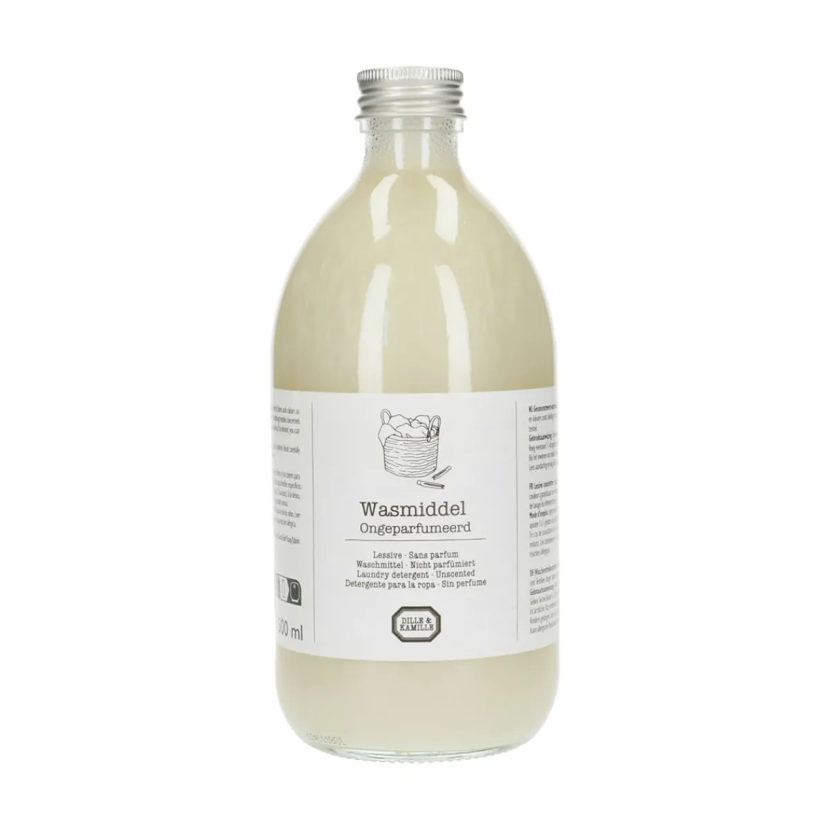 Schoonmaakmiddelen*DILLE & KAMILLE Vloeibaar wasmiddel, ongeparfumeerd, 500 ml