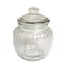 Voorraadpotten*DILLE & KAMILLE Voorraadpot, glas, ribbels, 0,5 liter