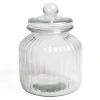Voorraadpotten*DILLE & KAMILLE Voorraadpot, glas, ribbels, 2,2 liter