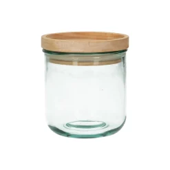 Voorraadpotten*DILLE & KAMILLE Voorraadpot met bamboe deksel, gerecycled glas, 350 ml