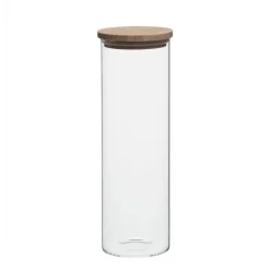 Voorraadpotten*DILLE & KAMILLE Voorraadpot met bamboe deksel, glas, 1650 ml