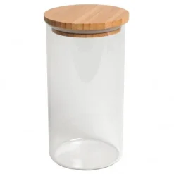 Voorraadpotten*DILLE & KAMILLE Voorraadpot met bamboe deksel, glas, 1 l