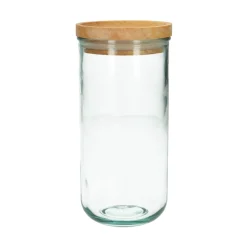 Voorraadpotten*DILLE & KAMILLE Voorraadpot met bamboe deksel, gerecycled glas, 820 ml
