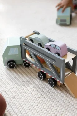 Speelgoed Voor 2 Jaar|Speelgoed Voor 1 Jaar*DILLE & KAMILLE Vrachtwagen met oplegger, hout