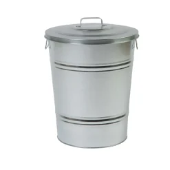 Vuilnisemmers*DILLE & KAMILLE Vuilnisemmer taps, zink, 55 l